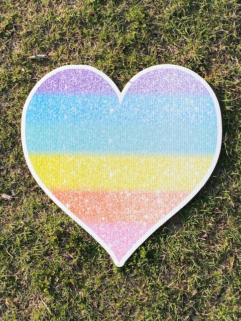 pastel rainbow heart